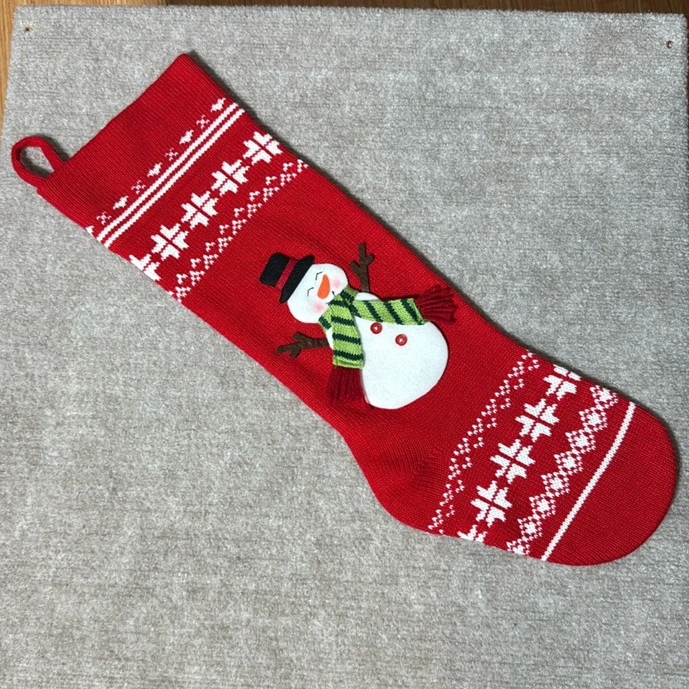 Transpac Red Sweater‎ Like Snowman Christmas Holiday Stocking
